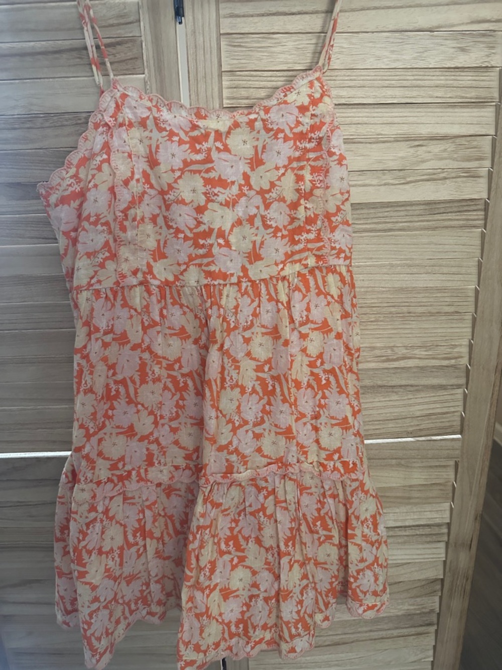 Urban Outfitters Soft Pink Cami with Orange Lace Detail